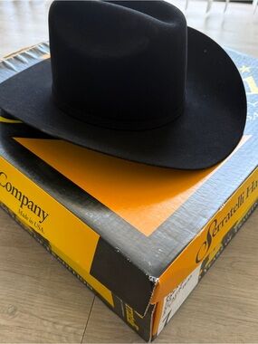 Serratelli Amapola Black Cowboy Hat – Size 7 – 3 1/2” Brim